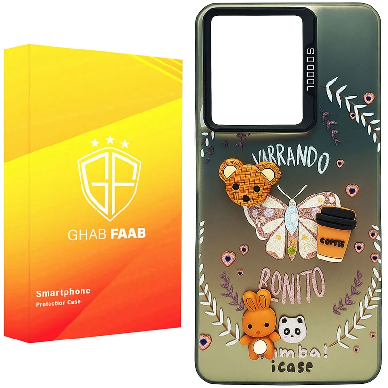 کاور قاب فاب مدل سوکول برجسته طرح دخترانه مناسب برای گوشی موبایل شیائومی Redmi Note 13 Pro 4G / Poco M6 Pro 4G