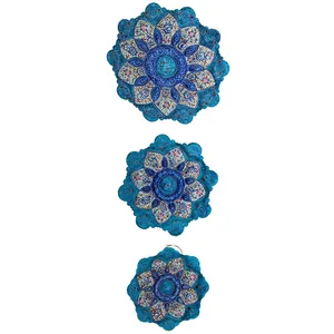بشقاب میناکاری رستا مدل 345-15-102 مجموعه سه عددی