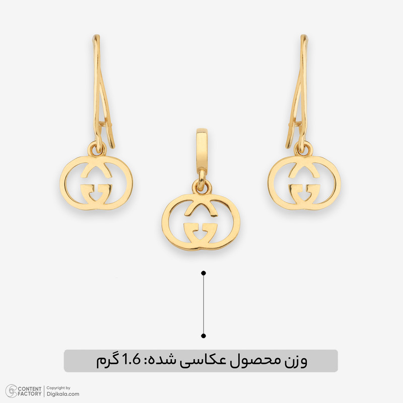 نیم ست طلا 18 عیار زنانه دوست خوب مدل Dk9722