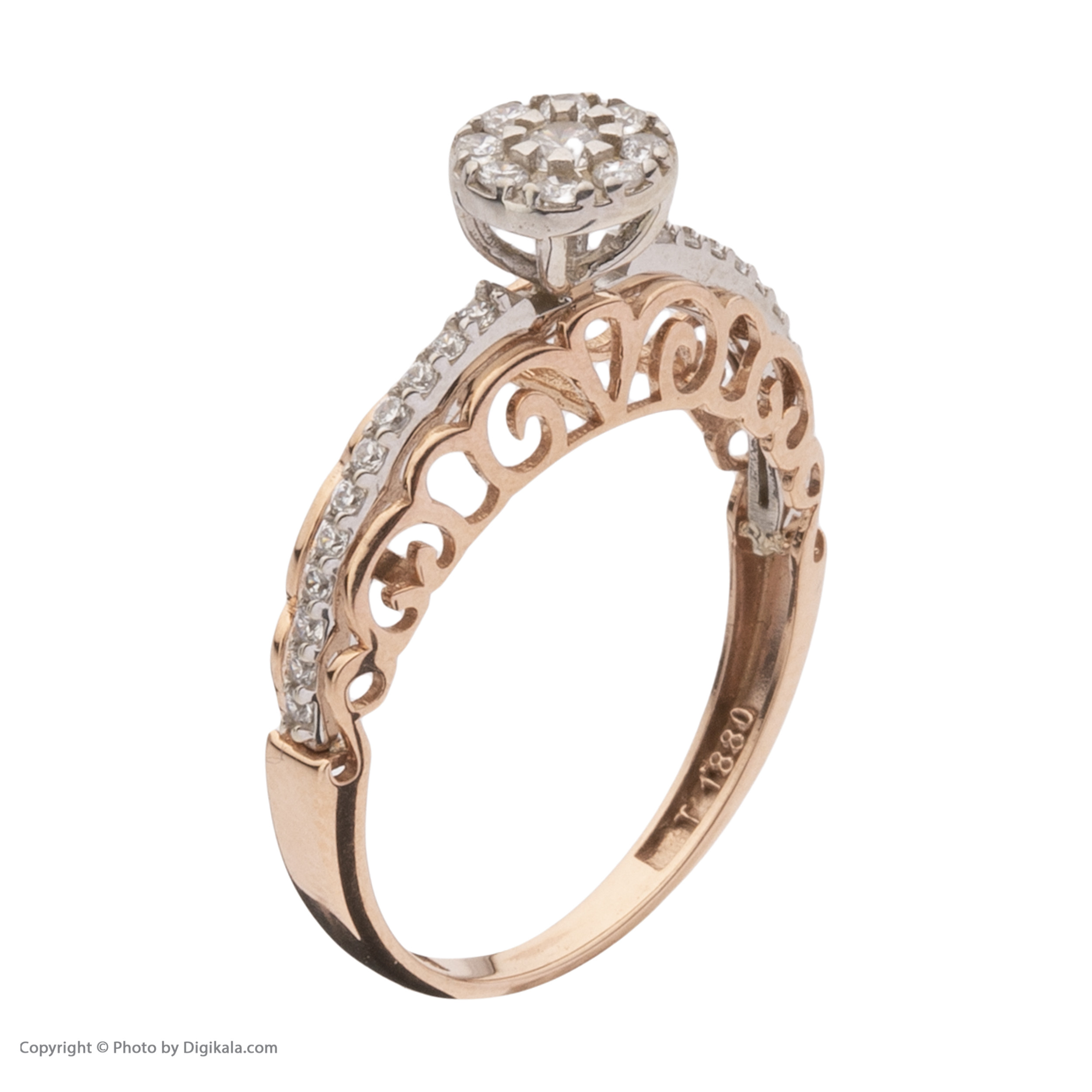 ست حلقه و پشت حلقه طلا 18 عیار زنانه مایا ماهک مدل MR0932 ست حلقه و پشت حلقه طلا 18 عیار زنانه مایا ماهک مدل MR0932