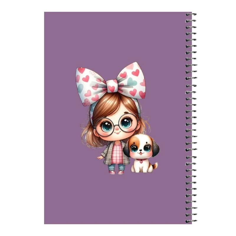 دفتر مشق 80 برگ اس جی مدل دخترک و هاپو     