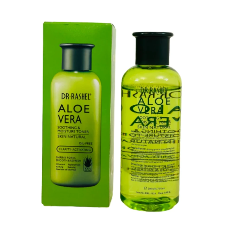 تونر پاک کننده صورت دکتر راشل مدل aloe veraa حجم 200 میلی لیتر