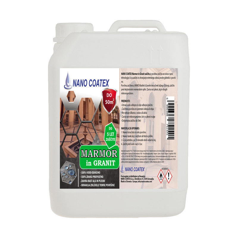 محلول نانو عایق رطوبتی و ایزولاسیون فوری نانوکوتکس مدل marmor حجم 5 لیتر