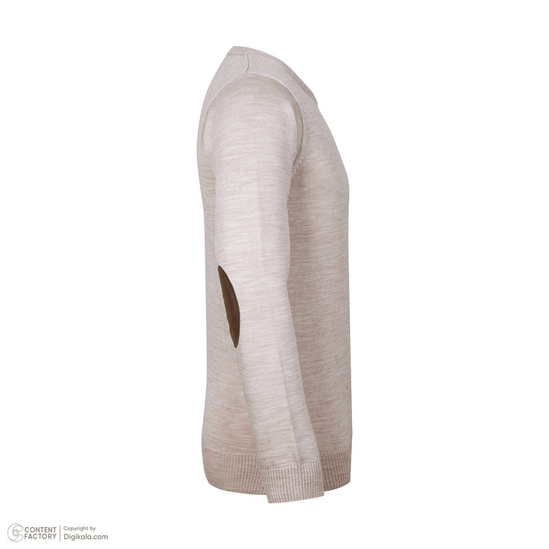 پلیور مردانه تریکو پاییزان مدل  یقه گرد کد PR700 رنگ کِرِم