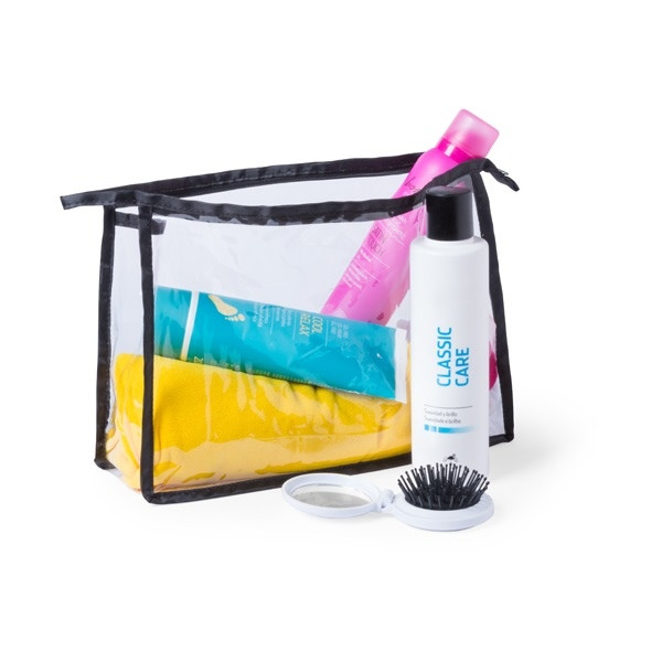 کیف لوازم آرایش زنانه مدل شفاف بسته 2 عددی