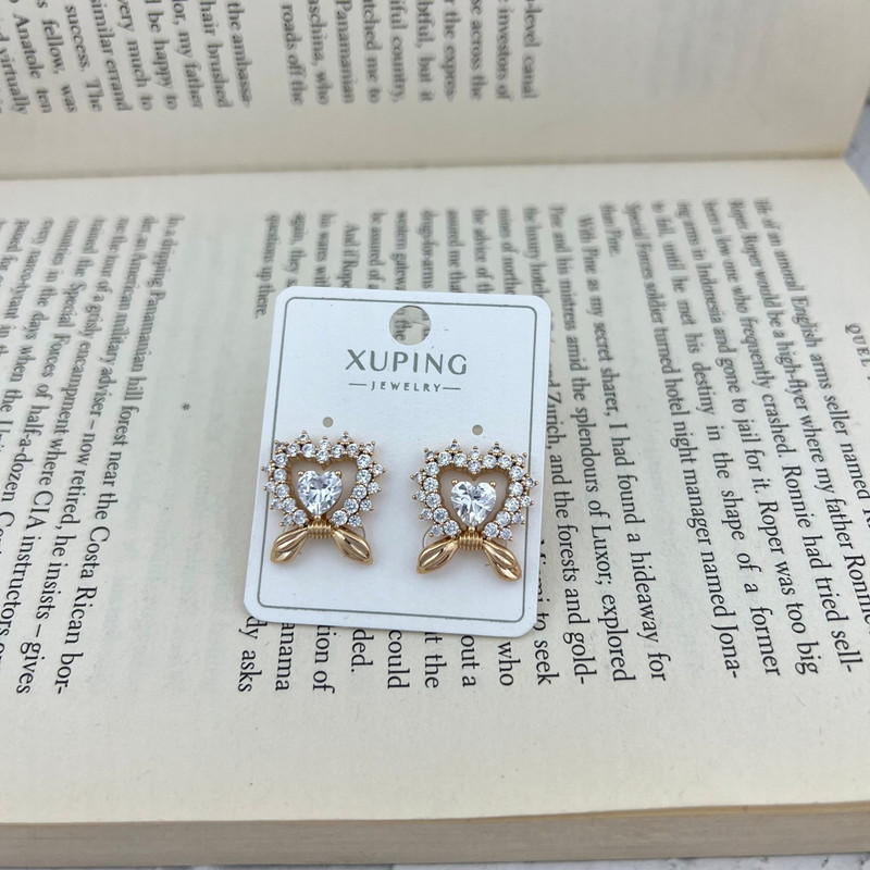 گوشواره زنانه ژوپینگ مدل قلب کد E5066 گوشواره زنانه ژوپینگ مدل قلب کد E5066