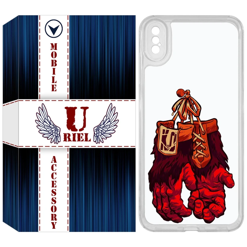 کاور یوریل مدل Clear کد 77 طرح دستکش مناسب برای گوشی موبایل اپل iPhone XS Max