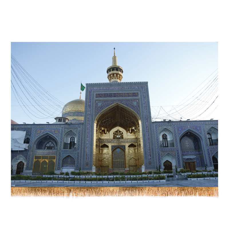 پرچم مدل مخمل طرح حرم امام رضا (ع) کد 6842S