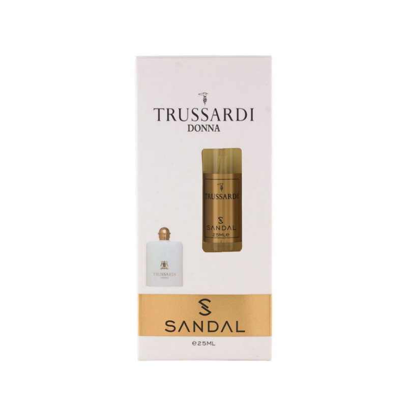 عطر جیبی زنانه صندل مدل trussardi Donna حجم 25 میلی لیتر