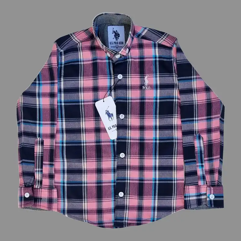 پیراهن پسرانه پلو مدل چهارخانه D1023