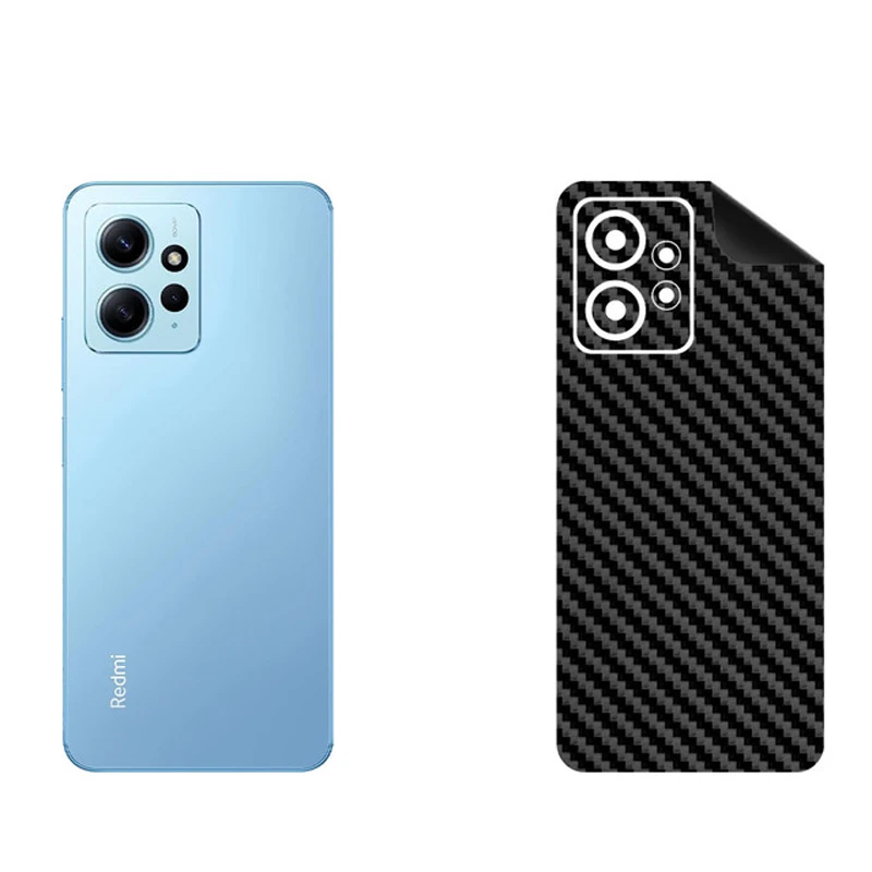 برچسب پوششی بستور مدل BT-Fiber طرح فیبر کربن مناسب برای گوشی موبایل شیائومی Redmi Note 12 4G