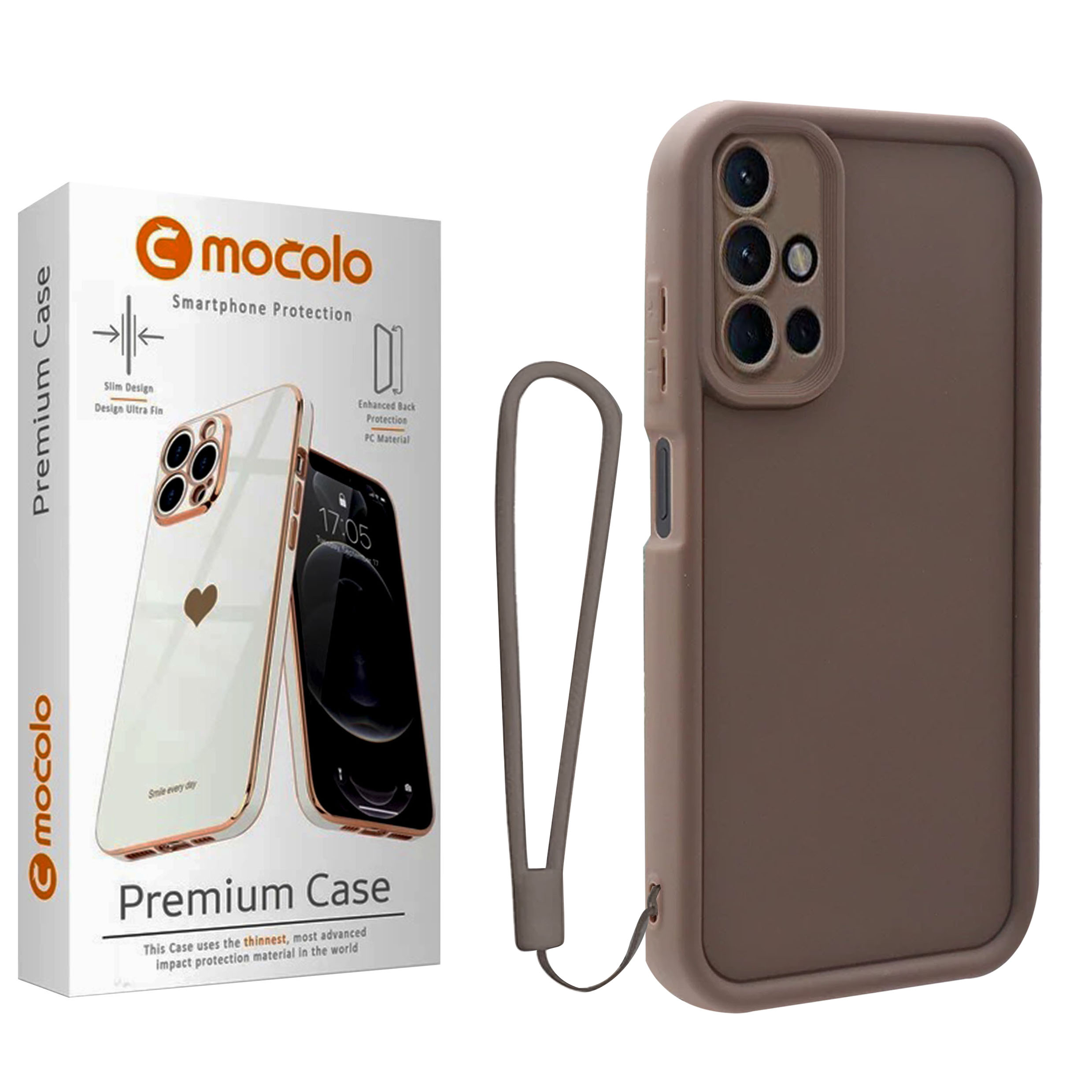 کاور موکولو مدل Silicone Puffer Strap مناسب برای گوشی موبایل سامسونگ Galaxy A51 به همراه بند آویز