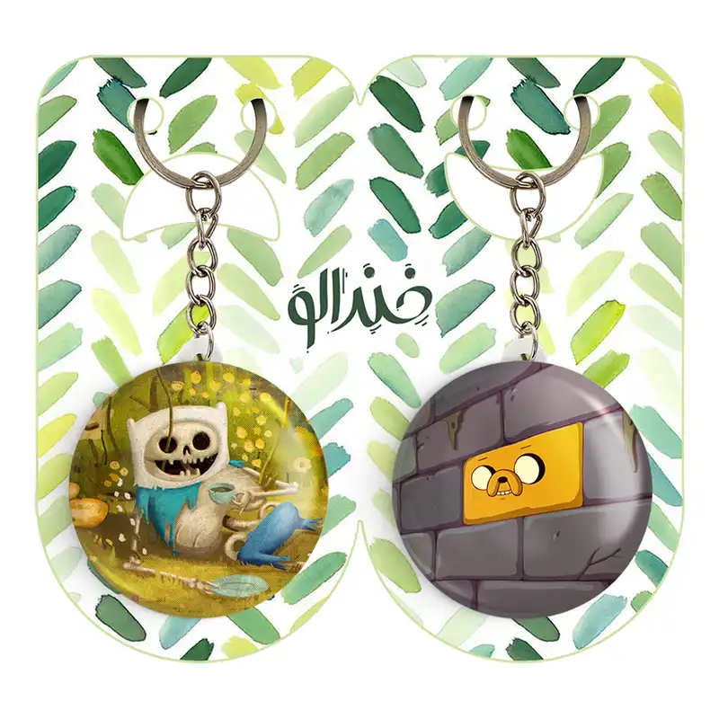جاکلیدی خندالو مدل جیک و فین وقت ماجراجویی Adventure Time کد 2086020855 مجموعه 2 عددی