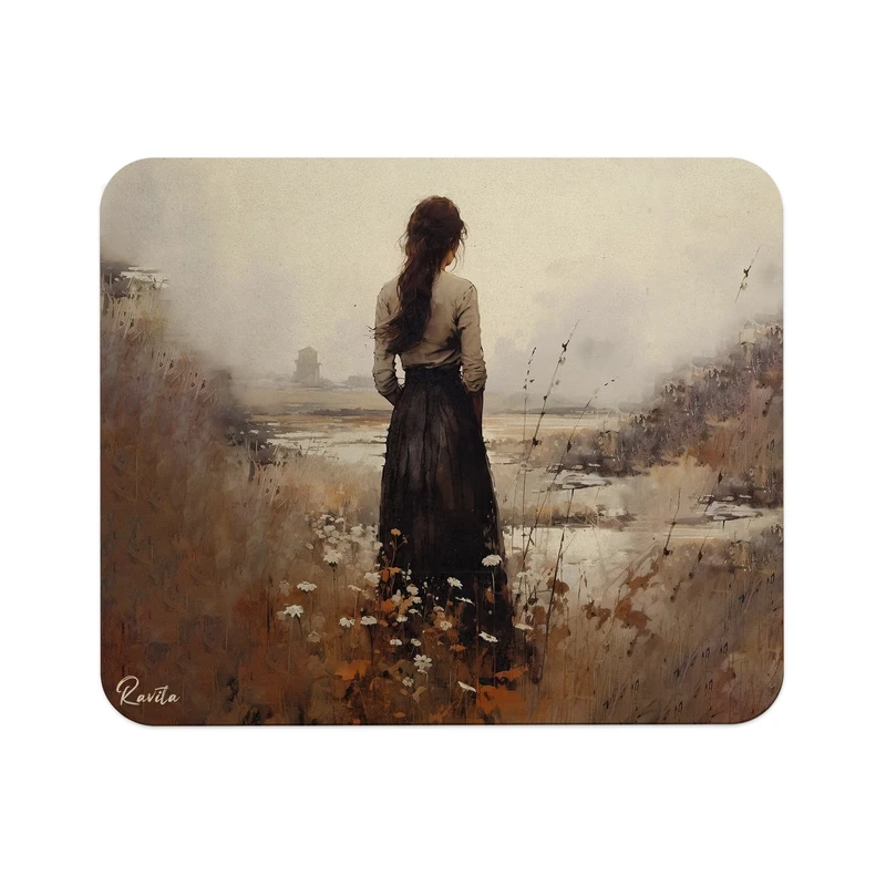 ماوس پد راویتا مدل دختری در مزرعه کد 3563 سایز 24*19 سانتی متر
