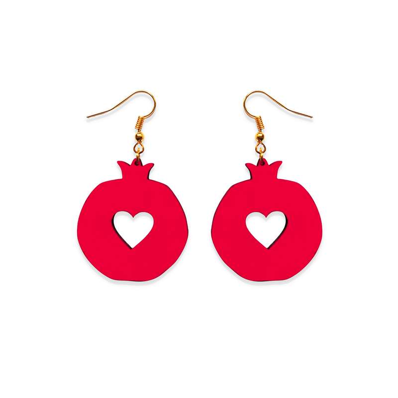 گوشواره دخترانه طرح انار یلدا کد 009 گوشواره دخترانه طرح انار یلدا کد 009