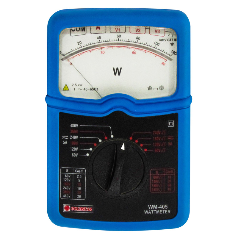 وات متر آنالوگ سلکتوری برند Goldstar مدل WM405 وات متر آنالوگ سلکتوری برند Goldstar مدل WM405