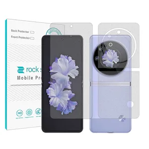 Rock space Resistant model matte screen protector suitable for Tecno Phantom V Flip mobile phone along with the back protector