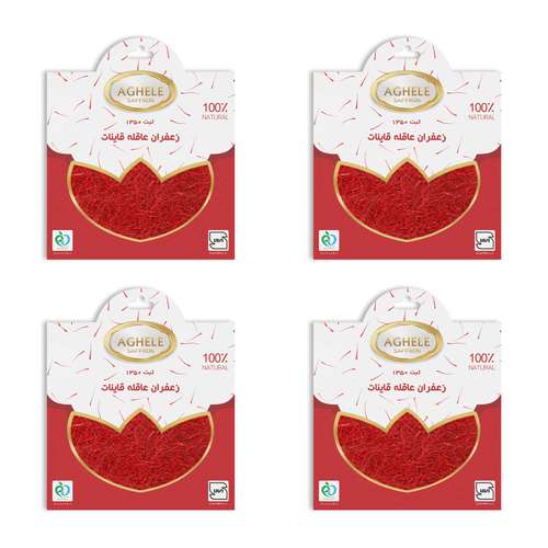 زعفران درجه یک زرشک و زعفران عاقله - 2.3 گرم مجموعه 4 عددی