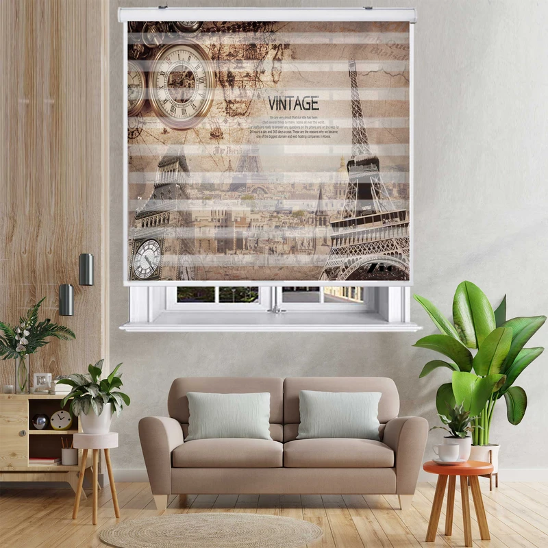 پرده زبرا زیو کد C 2000 سایز 150x150 سانتی متر