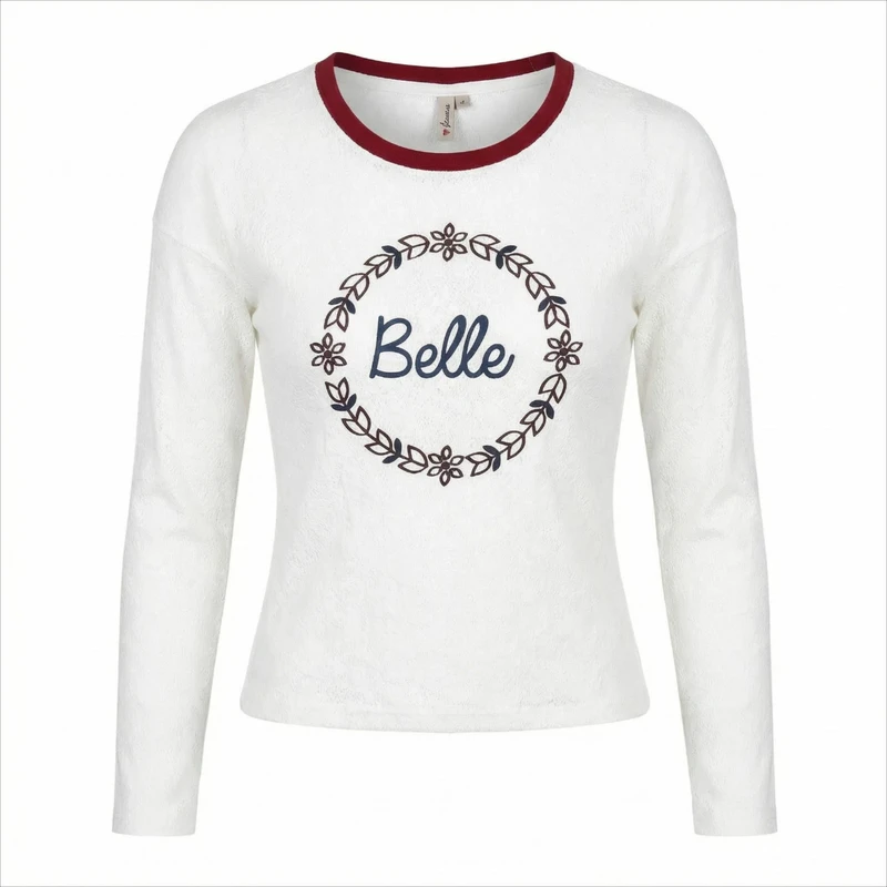 بلوز آستین بلند یقه گرد دخترانه ارکسترا مدل لوپی