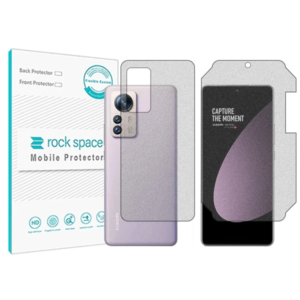 محافظ صفحه نمایش مات راک اسپیس مدل HyMTT مناسب برای گوشی موبایل شیائومی 12S Pro به همراه محافظ پشت گوشی