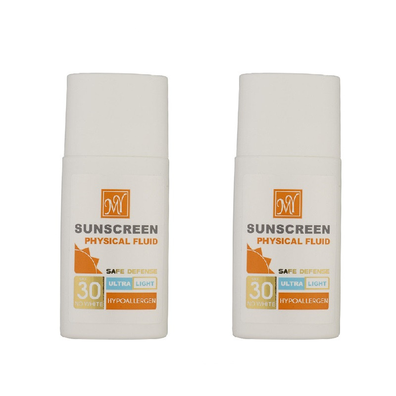 فلوئید ضد آفتاب بی رنگ مای +SPF30 مدل Hypoallergen مناسب انوع پوست حجم 50 میلی لیتر مجموعه 2 عددی فلوئید ضد آفتاب بی رنگ مای +SPF30 مدل Hypoallergen مناسب انوع پوست حجم 50 میلی لیتر مجموعه 2 عددی
