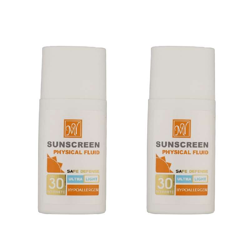 فلوئید ضد آفتاب بی رنگ مای +SPF30 مدل Hypoallergen مناسب انوع پوست حجم 50 میلی لیتر مجموعه 2 عددی فلوئید ضد آفتاب بی رنگ مای +SPF30 مدل Hypoallergen مناسب انوع پوست حجم 50 میلی لیتر مجموعه 2 عددی