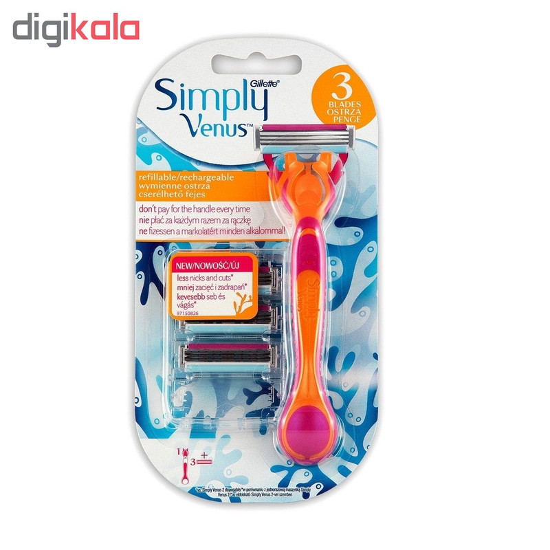 خود تراش ژیلت مدل Simply Venus 3 خود تراش ژیلت مدل Simply Venus 3