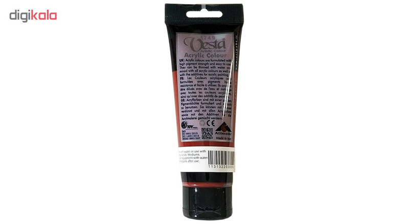 رنگ اکریلیک وستا مدل 02 Burnt Sienna حجم 75 میلی لیتر
