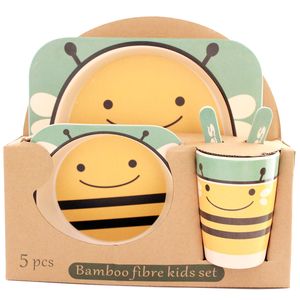 نقد و بررسی ظرف غذای 5 تکه کودک بامبو فایبر مدل زنبور 2 توسط خریداران