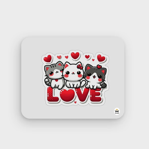 ماوس پد شادیت مدل گربه کیوت کد02 سایز24*19 سانتیمتر