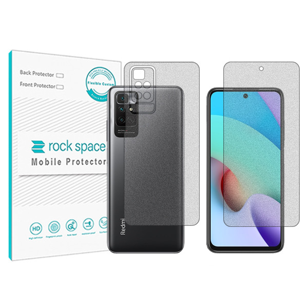 محافظ صفحه نمایش مات راک اسپیس مدل HyMTT مناسب برای گوشی موبایل شیائومی Redmi Note 11 4G به همراه محافظ پشت گوشی