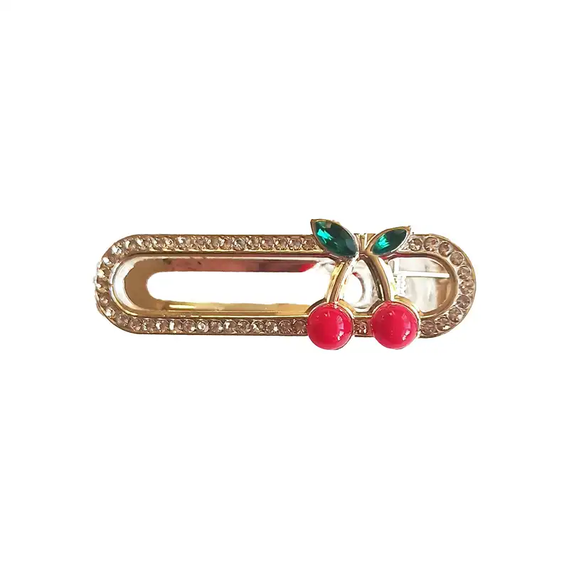 گیره مو زنانه مدل انبری گیلاس کریستالی