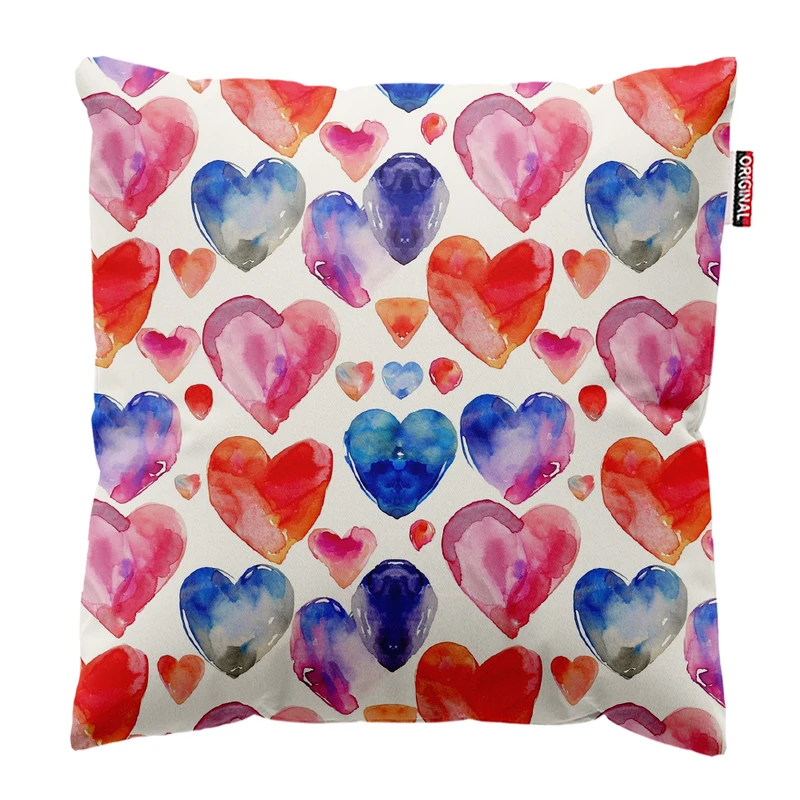 کوسن پاد آفرین مدل مینیمال طرح قلب کد PK402355 سایز 40*40 سانتی متر