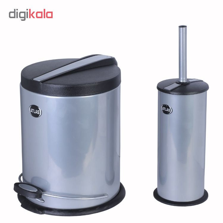ست سطل زباله و فرچه اطلس مدل دنا کد 03