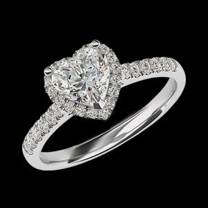 انگشتر دخترانه مدل قلب نگین دار طرح الماس کد 41