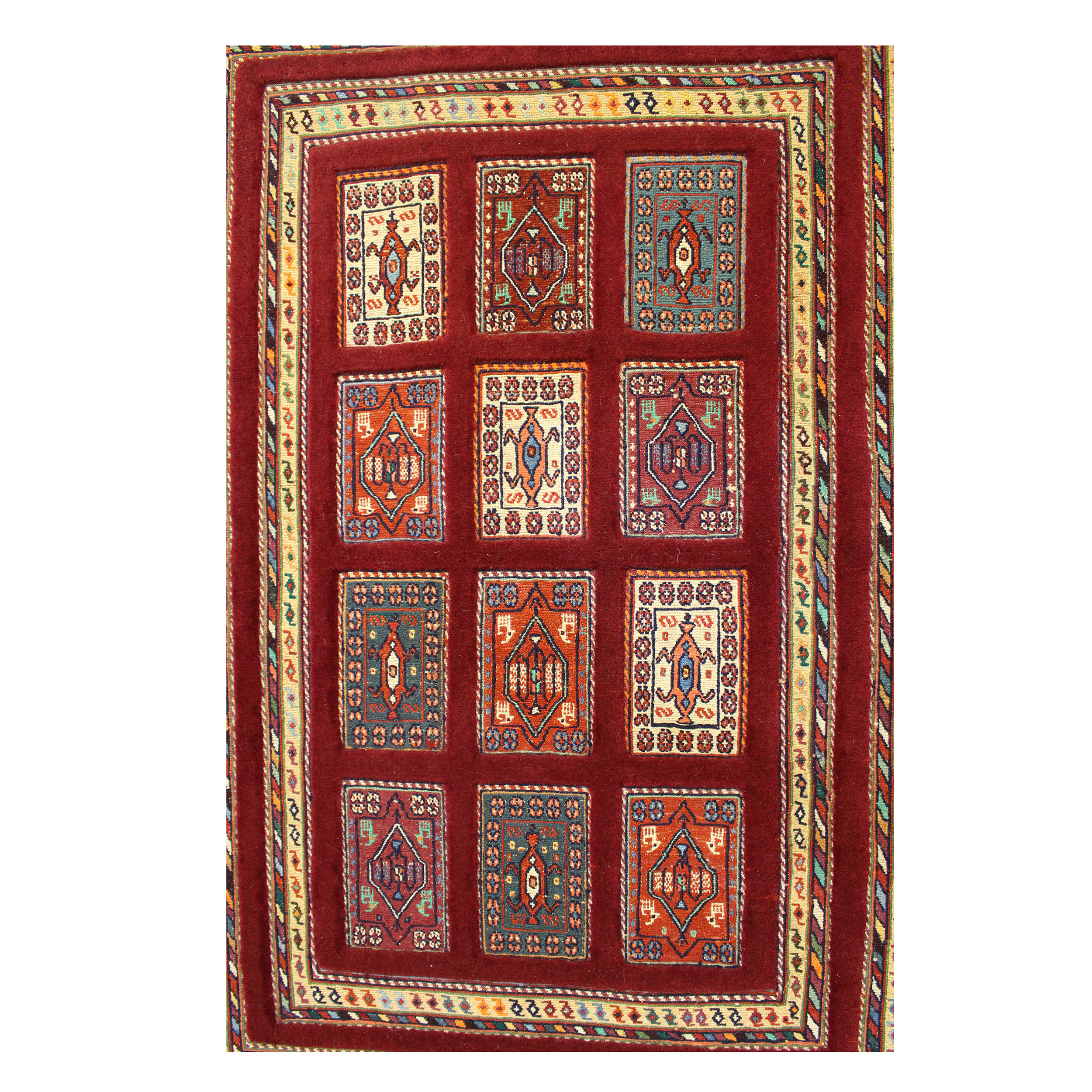 گلیم فرش دستباف یک متری طرح خشتی کد 113 گلیم فرش دستباف یک متری طرح خشتی کد 113