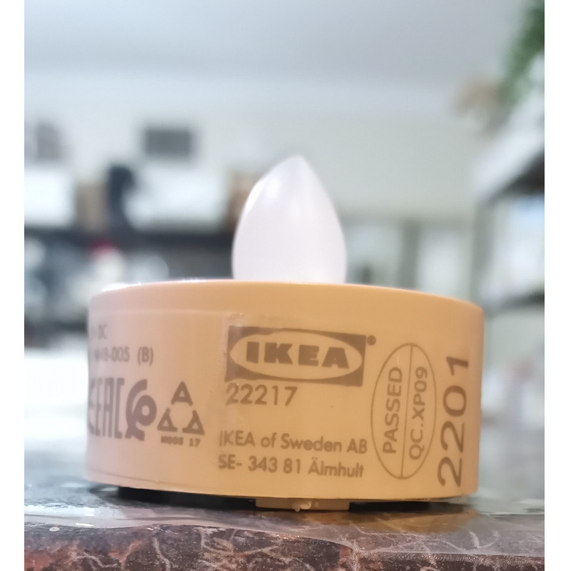 شمع ال ای دی ایکیا مدل godafton بسته 6 عددی به همراه باتری