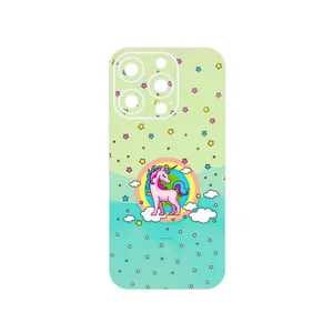 MAHOOT Rainbow unicorn adventure Cover Sticker for Apple iPhone 14 Pro