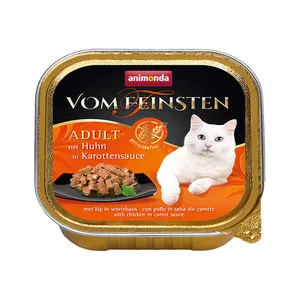 غذای پوچ گربه انیموندا مدل Vom Feinsten Adult Huhn وزن 100 گرم