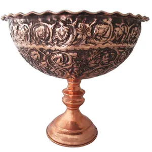 میوه خوری سیاه قلم مسی مدل گلستان 