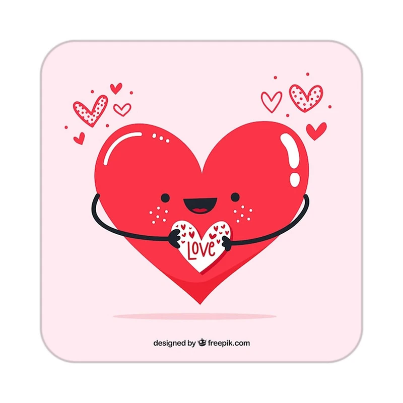 زیر لیوانی کاکتی طرح عاشقانه مدل mp37755