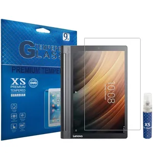 محافظ صفحه نمایش شیشه ای ایکس اس مدل تمپرد مناسب برای تبلت لنوو Yoga Tab 3 Plus به همراه اسپری پاک کننده صفحه XS