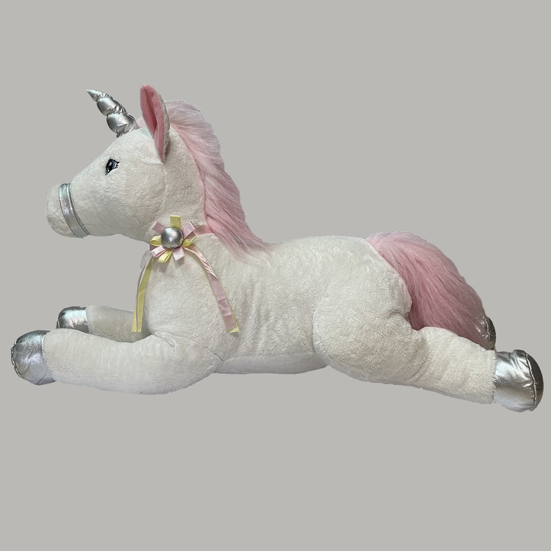 عروسک طرح اسب تک شاخ مدل Lying Unicorn کد SZ10/653 طول 60 سانتی متر