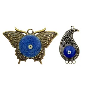 آویز گردنبند مدل چشم نظر مجموعه 2 عددی