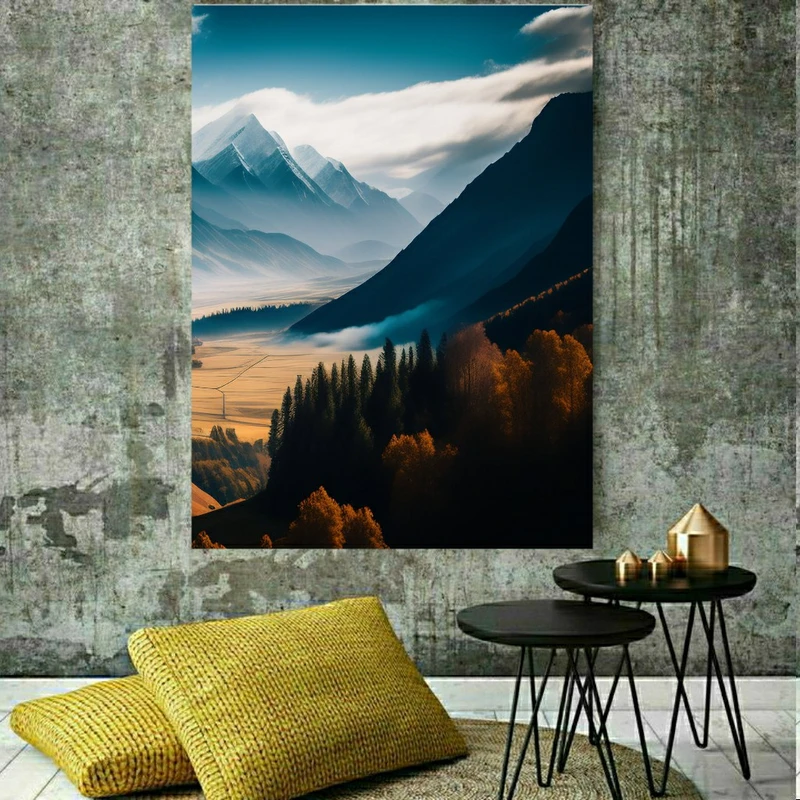 پوستر دیواری طرح طبیعت کوهستان مدل SDP3608