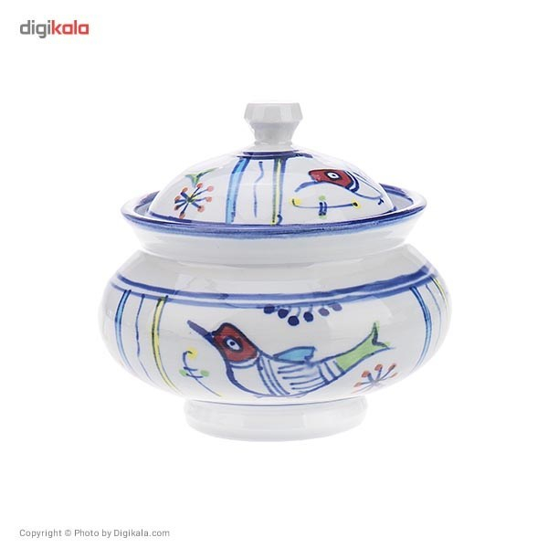 چای خوری چینی کارگاه میبد مروارید طرح خورشید خانم سرویس 16 پارچه