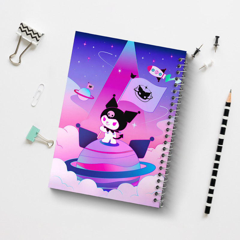 دفتر نقاشی 50 برگ خندالو طرح کرومی (Kuromi) کد N4821