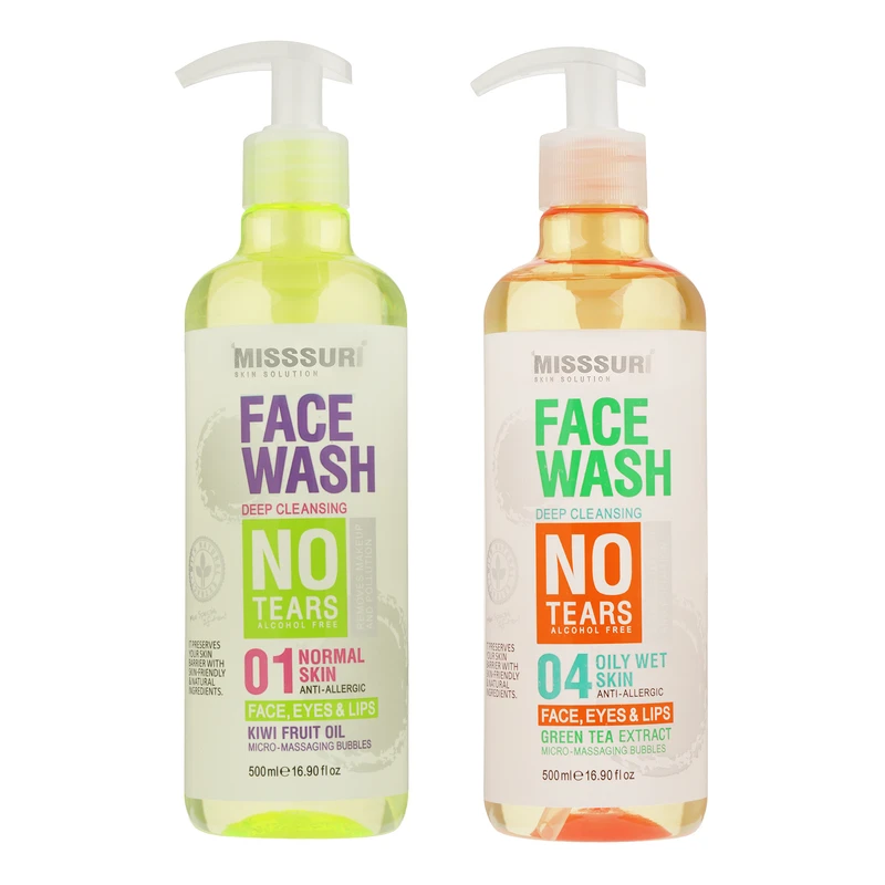 ژل شستشو صورت میسوری مدل چای سبز مناسب برای پوست چرب حجم 500 میلی لیتر به همراه ژل شستشوی صورت میسوری مدل کیوی مناسب برای پوست معمولی حجم 500 میلی لیتر