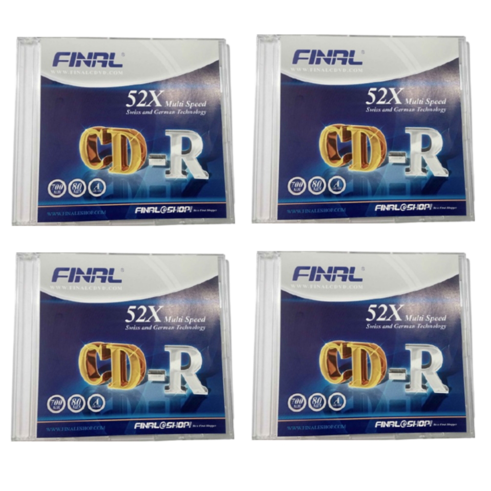 سی دی خام فینال مدل CD-R بسته 4 عددی